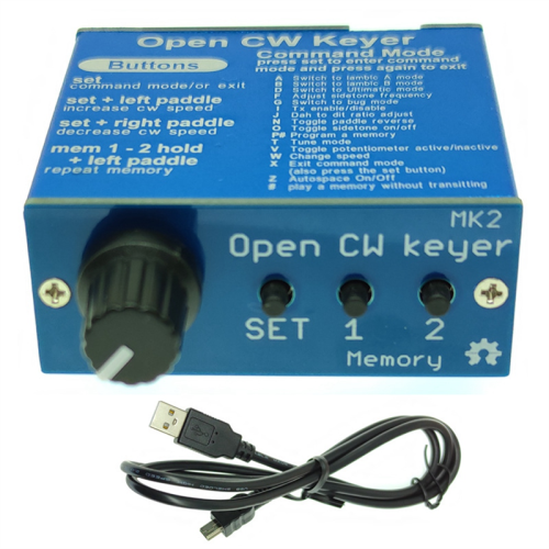 Ανοιχτό CW Keyer MK2 με φινίρισμα και κέλυφος αλουμινίου, κιτ CW Keyer MK2 1