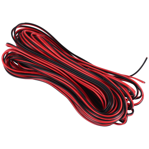 22 Gauge Red Black Zip Wire AWG Cable Power Ground Stranded Copper 2