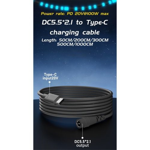 Voor Mini USB C naar DC vrouwelijke kabel 10 meter 2