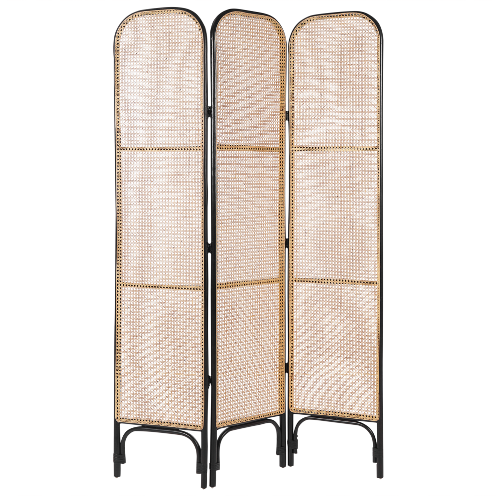 3 Panel Room Divider POTENZA Light Brown 105 cm 180 cm
