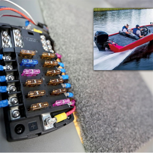 Auto Boot Zekeringkast Houder 5026 Blade Zekeringblok 32V100A 12 Circuit 1
