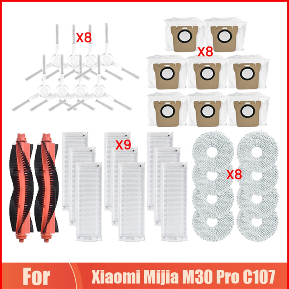 For M30 Pro C107 Dust Bag Hepa Filter Main Side Brush 4851707204378