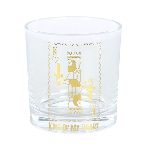 King of My Heart Drinking Glass 1