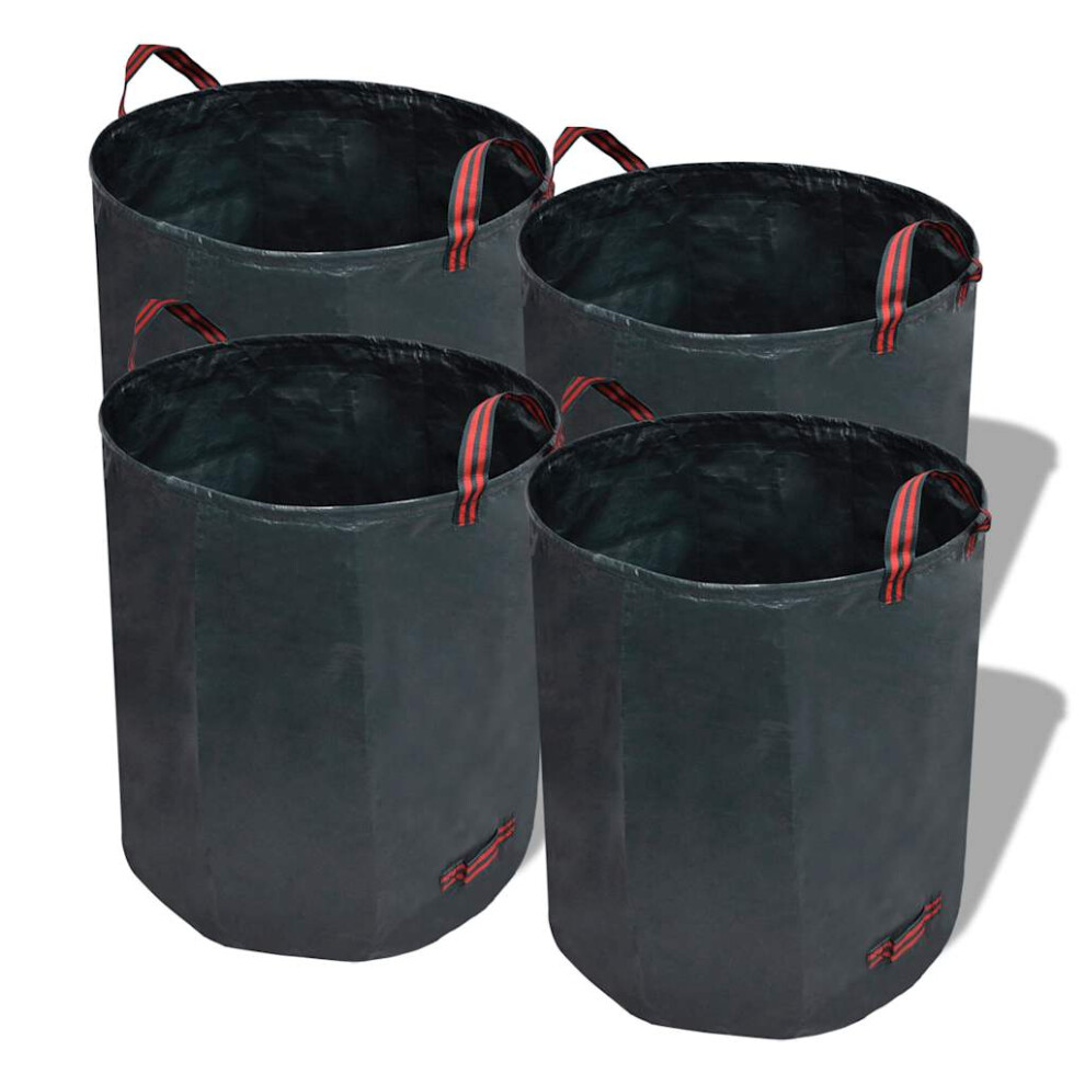 Vidaxl (120 L) 4X Garden Waste Bag Rubbish Bin Storage Refuse 120 L / 272 L Dark/Green