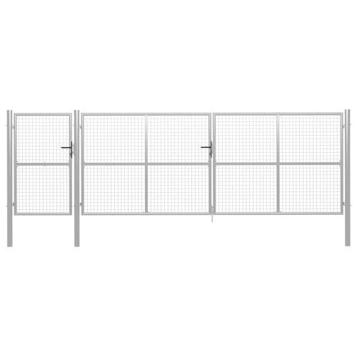 VidaXL vidaXL Gartentor aus Stahl 500 x 150 cm Silber