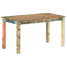 (140 x 70 x 76 cm) vidaXL Dining Table Kitchen Dining Room Side Dinner Table Solid Reclaimed Wood