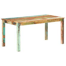 (160 x 80 x 76 cm) vidaXL Dining Table Kitchen Dining Room Side Dinner Table Solid Reclaimed Wood