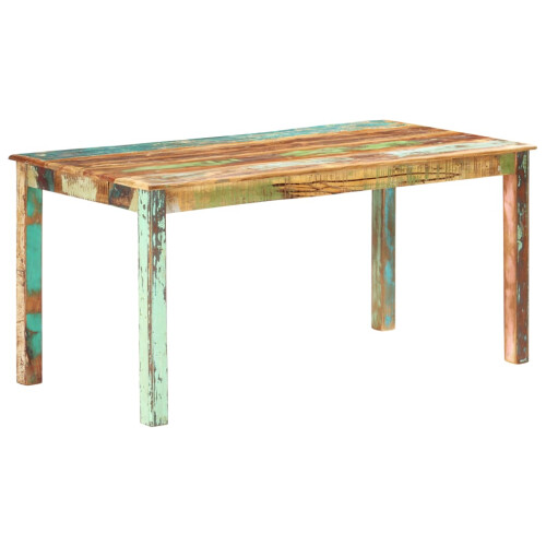 VidaXL (160 x 80 x 76 cm) vidaXL Dining Table Kitchen Dining Room Side Dinner Table Solid Reclaimed Wood