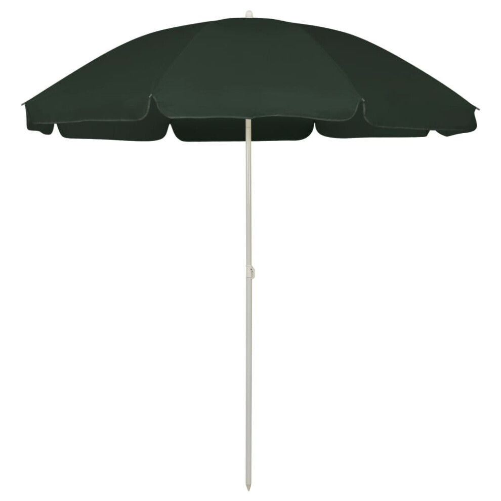 Photos - Parasol VidaXL Beach Umbrella Garden Sunshade Outdoor Sun Shelter Patio Canopy 314705 (green, 240 cm)