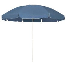 (blue and white, 240 cm) vidaXL Beach Umbrella Garden Sunshade Outdoor Sun Shelter Patio Canopy Parasol