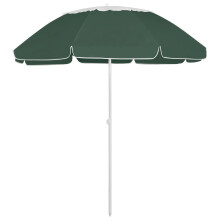 (green and white, 300 cm) vidaXL Beach Umbrella Garden Sunshade Outdoor Sun Shelter Patio Canopy Parasol