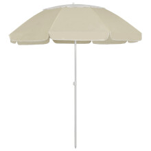 (sand yellow and white, 300 cm) vidaXL Beach Umbrella Garden Sunshade Outdoor Sun Shelter Patio Canopy Parasol