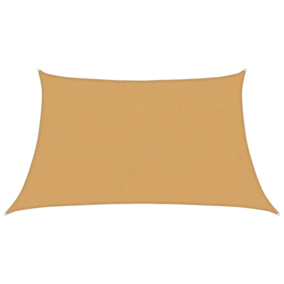 Vidaxl (Sand, 3/4 X 2 M) Sunshade Sail Shade Canopy Sun Sail Tarp Screen Balcony Awning Hdpe