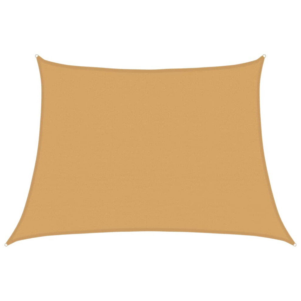 Vidaxl (Sand, 4/5 X 3 M) Sunshade Sail Shade Canopy Sun Sail Tarp Screen Balcony Awning Hdpe