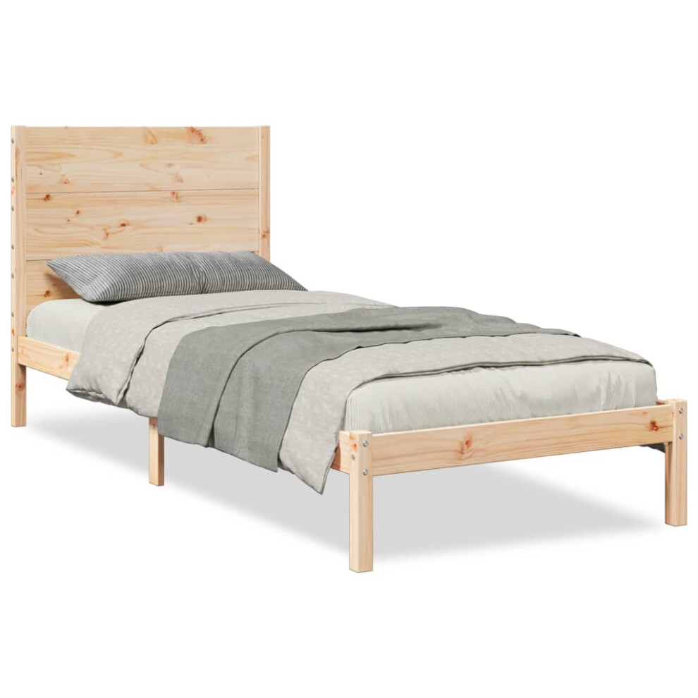 Vidaxl (90 X 220 Cm) Bed Frame Bed Base Bedstead Bedroom Mattress Foundation Solid Wood Pine
