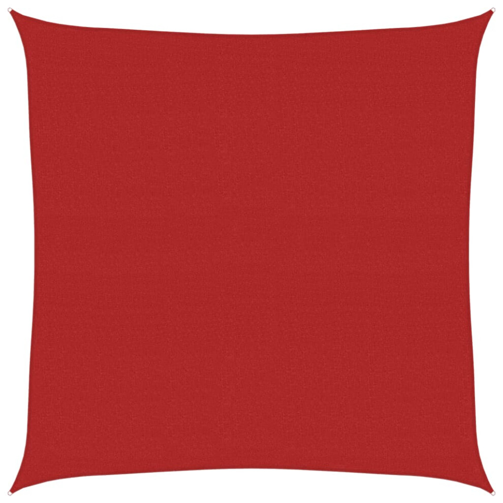 Vidaxl (Red, 7 X 7 M) Sunshade Sail 160 G/M² Hdpe Patio Sunscreen Outdoor Canopy Party Tent