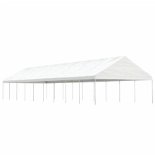 vidaXL Pavillon mit Dach Weiß 20,07x5,88x3,75 m Polyethylen
