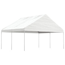 (4.46 x 5.88 x 3.75 m) vidaXL Gazebo Part Tent with Roof Pavilion Outdoor Marquee White Polyethylene