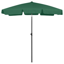 (green) vidaXL Beach Umbrella Garden Sunshade Outdoor Sun Shelter Patio Canopy Parasol