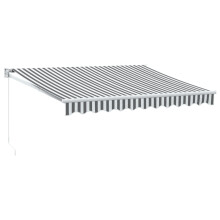 vidaXL Markise Einziehbar Anthrazit und Weiß 3x2,5 m Stoff & Aluminium