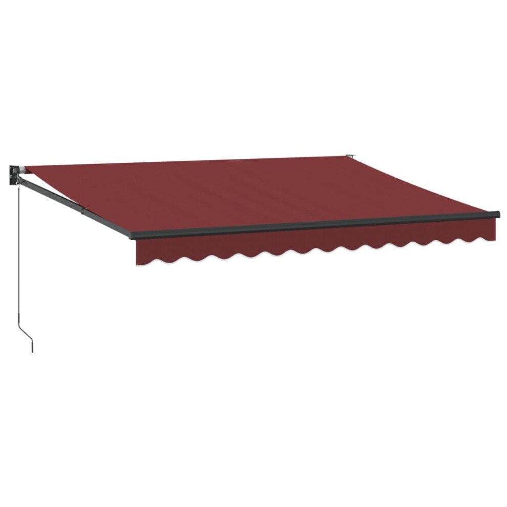 (burgundy, 350 x 250 cm) vidaXL Retractable Awning Door Canopy Garden Patio Awning Fabric and Aluminium