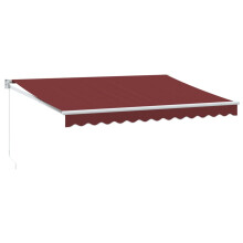vidaXL Markise Manuell Weinrot 350x250 cm