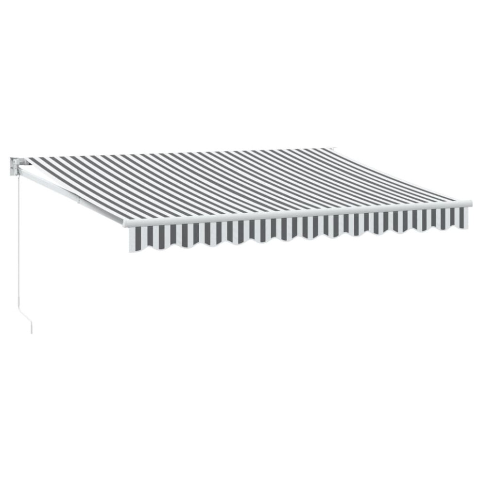 (anthracite and white, 3.5 x 2.5 m) vidaXL Retractable Awning Door Canopy Garden Patio Awning Fabric and Aluminium