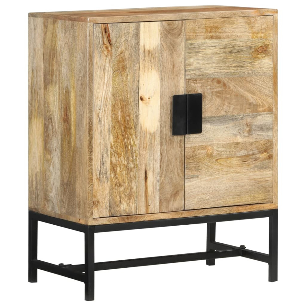 Vidaxl (Black) Sideboard Cabinet Cupboard Highboard Storage Cabinet Solid Wood Acacia