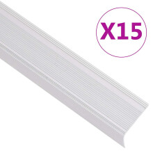 (silver, 90 cm (15 pcs)) vidaXL 5x Stair Nosings L Aluminium Multi Sizes Multi Colours Multi Models