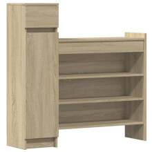 (sonoma oak) vidaXL Shoe Cabinet Shoe Storage Cupboard Shoe Rack Shelf Engineered Wood