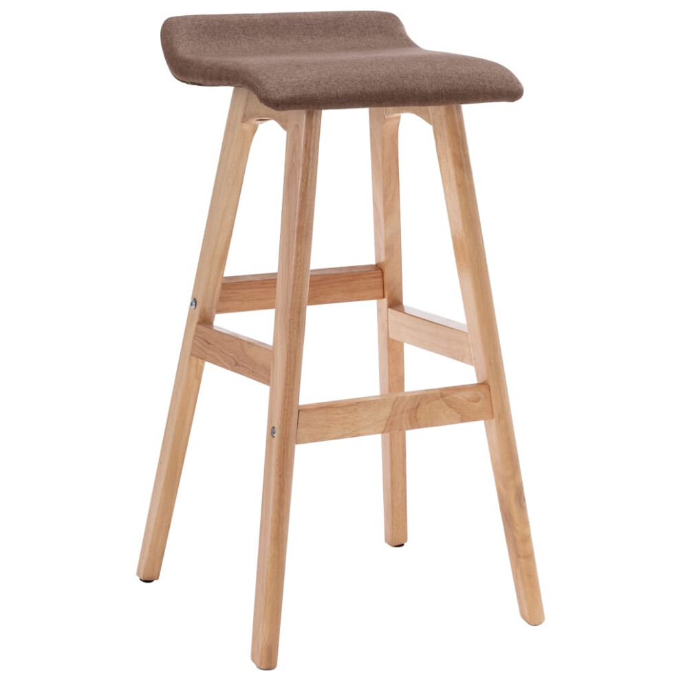 (taupe and light brown, 1 pcs) vidaXL Bar Stool Taupe Fabric Adjustable Counter Chair Pub Swiveling Chair-image-OPC-PGMJQ2X-NEW
