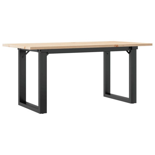 VidaXL (90 x 40 x 45 cm) vidaXL Dining Table Kitchen Table Dinner Table Solid Wood Pine and Cast Iron