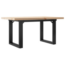 (80 x 50 x 40.5 cm) vidaXL Dining Table Kitchen Table Dinner Table Solid Wood Pine and Cast Iron