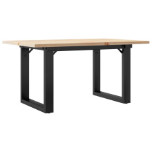 (80 x 50 x 40 cm) vidaXL Dining Table Kitchen Table Dinner Table Solid Wood Pine and Cast Iron