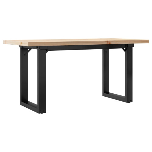 VidaXL (90 x 40 x 45.5 cm) vidaXL Dining Table Kitchen Table Dinner Table Solid Wood Pine and Cast Iron