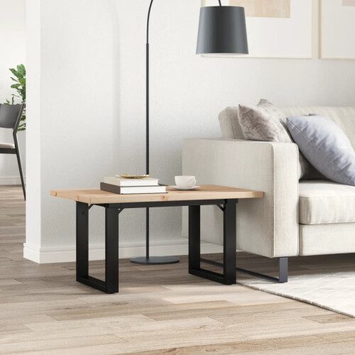 VidaXL (80 x 50 x 40.5 cm) vidaXL Dining Table Kitchen Table Dinner Table Solid Wood Pine and Cast Iron 2