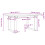 VidaXL (80 x 50 x 40 cm) vidaXL Dining Table Kitchen Table Dinner Table Solid Wood Pine and Cast Iron 4