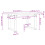 VidaXL (80 x 50 x 40.5 cm) vidaXL Dining Table Kitchen Table Dinner Table Solid Wood Pine and Cast Iron 10