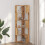 VidaXL (oak) vidaXL Corner Bookcase 5-Tier Corner Bookshelf Corner Rack Engineered Wood 3