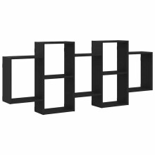 (159 x 18 x 65 cm) vidaXL Wall Shelf Black Oak 129x18x42 cm Engineered Wood floating shelf