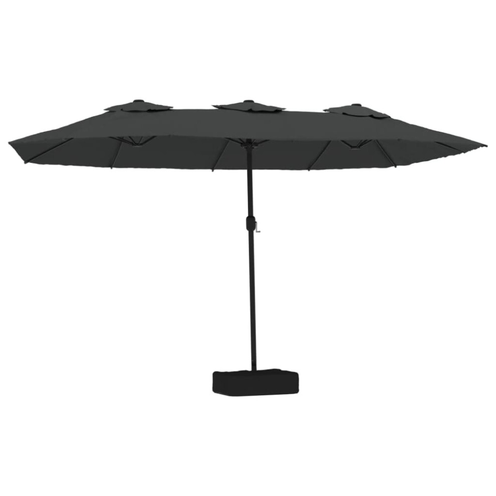 Vidaxl (Anthracite) Double-Head Parasol Garden Umbrella Patio Sun Shade Outdoor Umbrella