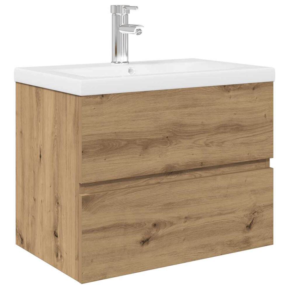 Vidaxl (Artisan Oak, 60 X 38.5 X 45 Cm) Sink Cabinet Home Bathroom Sink Unit Storage Cabinet Engineered Wood