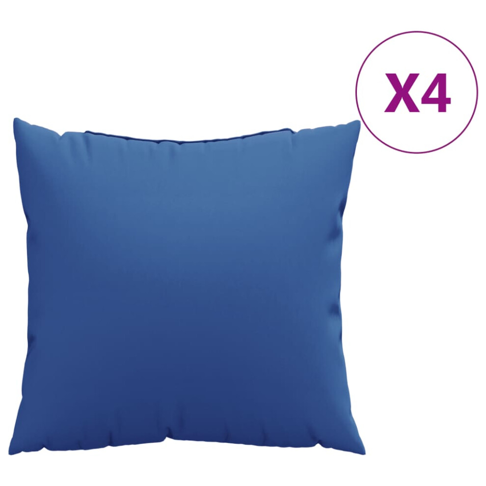 (royal blue, 40 x 40 cm) vidaXL Throw Pillows Seat Cushion Sofa Chair Pad Pillow Case 4 pcs Fabric
