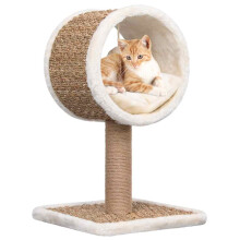 vidaXL Cat Tree with Top Tunnel and Toy Seagrass Cat Scratcher Tower House