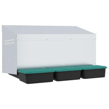 (79.5 x 50 x 46 cm) vidaXL Chicken Nesting Box 2 Compartments Wall-Mounted Galvanised Steel