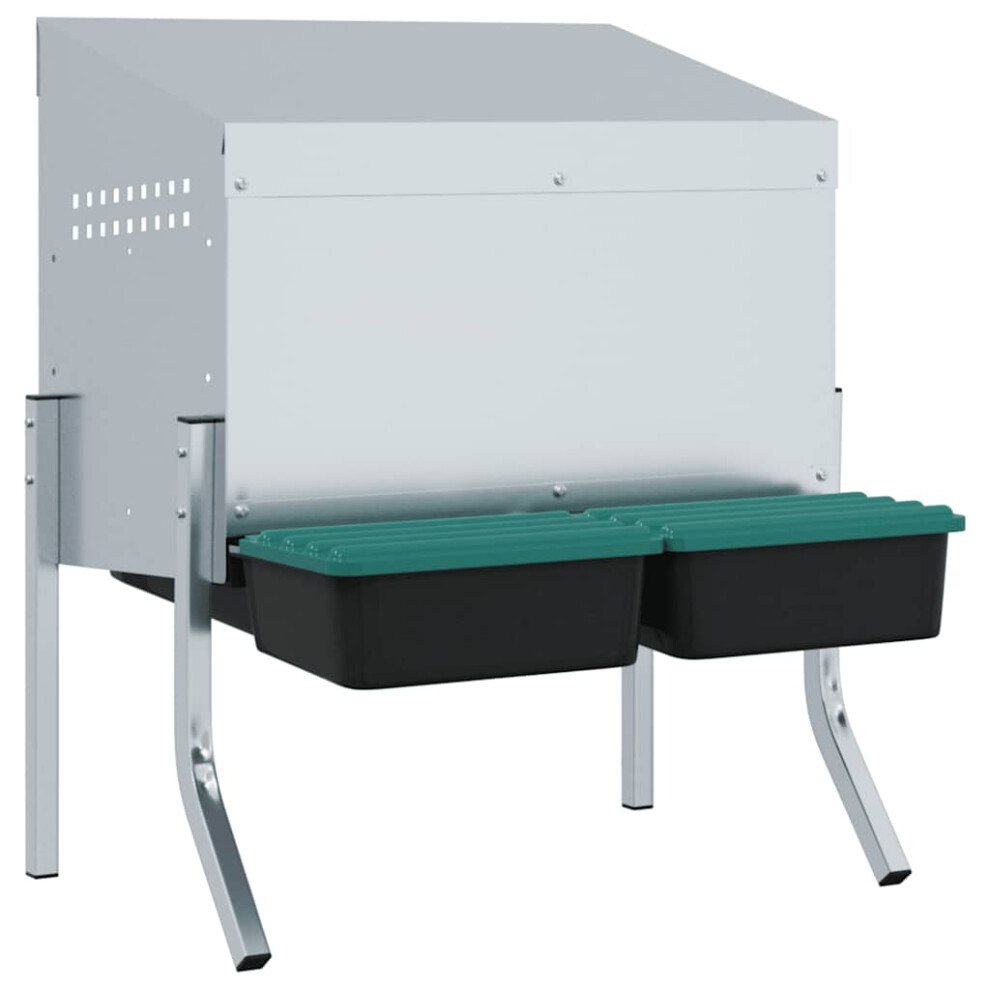 Vidaxl (57 X 50 X 63/68 Cm) Chicken Nesting Box 4 Compartments With Legs Galvanised Steel