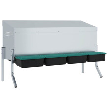 (110 x 50 x 63/68 cm) vidaXL Chicken Nesting Box 4 Compartments with Legs Galvanised Steel