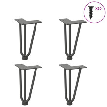 (anthracite, 20 cm) vidaXL Hairpin Table Legs Hairpin Legs Coffee Table leg 4 pcs Solid Steel