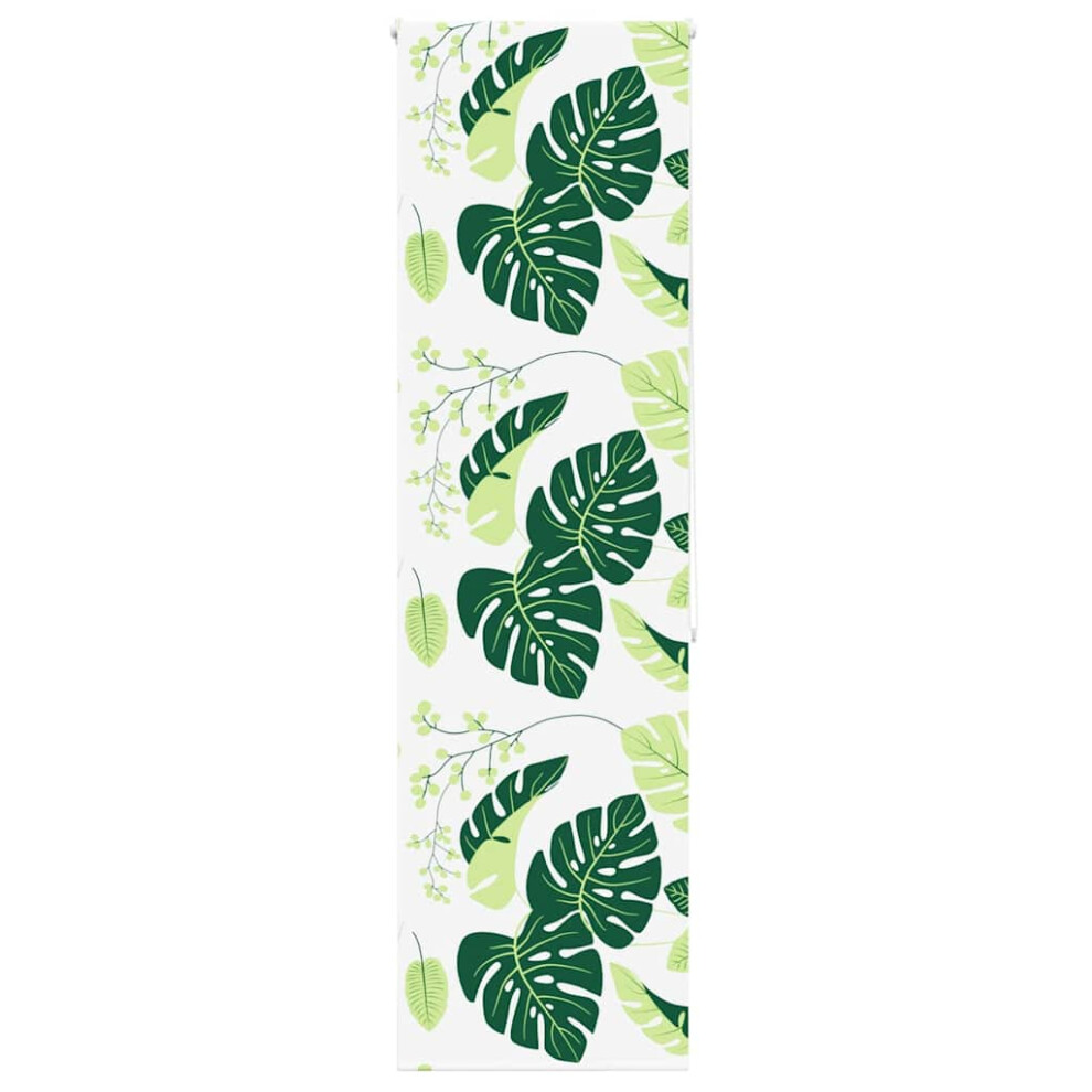 Vidaxl (Green Leaves, 70 X 240 Cm) Shower Roller Blind 70X240 Cm Fabric Width 66 Cm Shower Blind