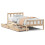VidaXL vidaXL Bed Frame with Drawers Home Bed Base 90x190 cm Single Solid Wood Pine 2